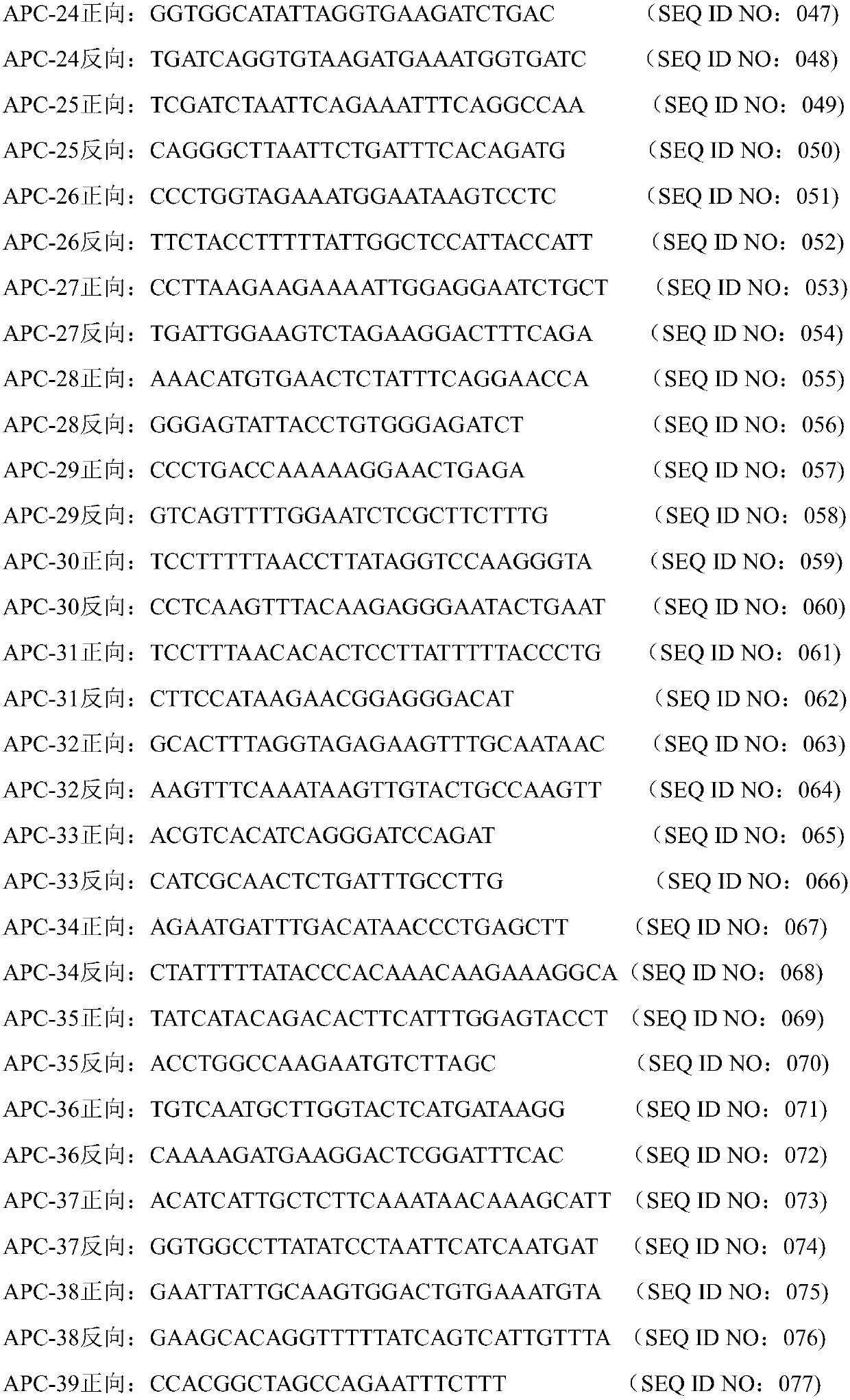 Colorectal cancer early screening primer group based on four genes and kit