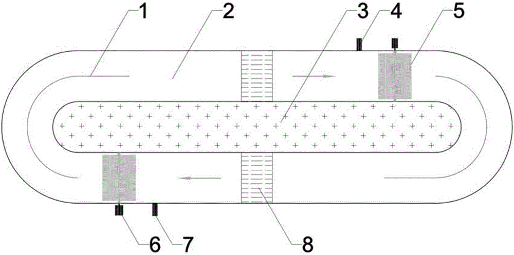 Biological treatment device and process for high ammonia-nitrogen pig-raising biogas slurry