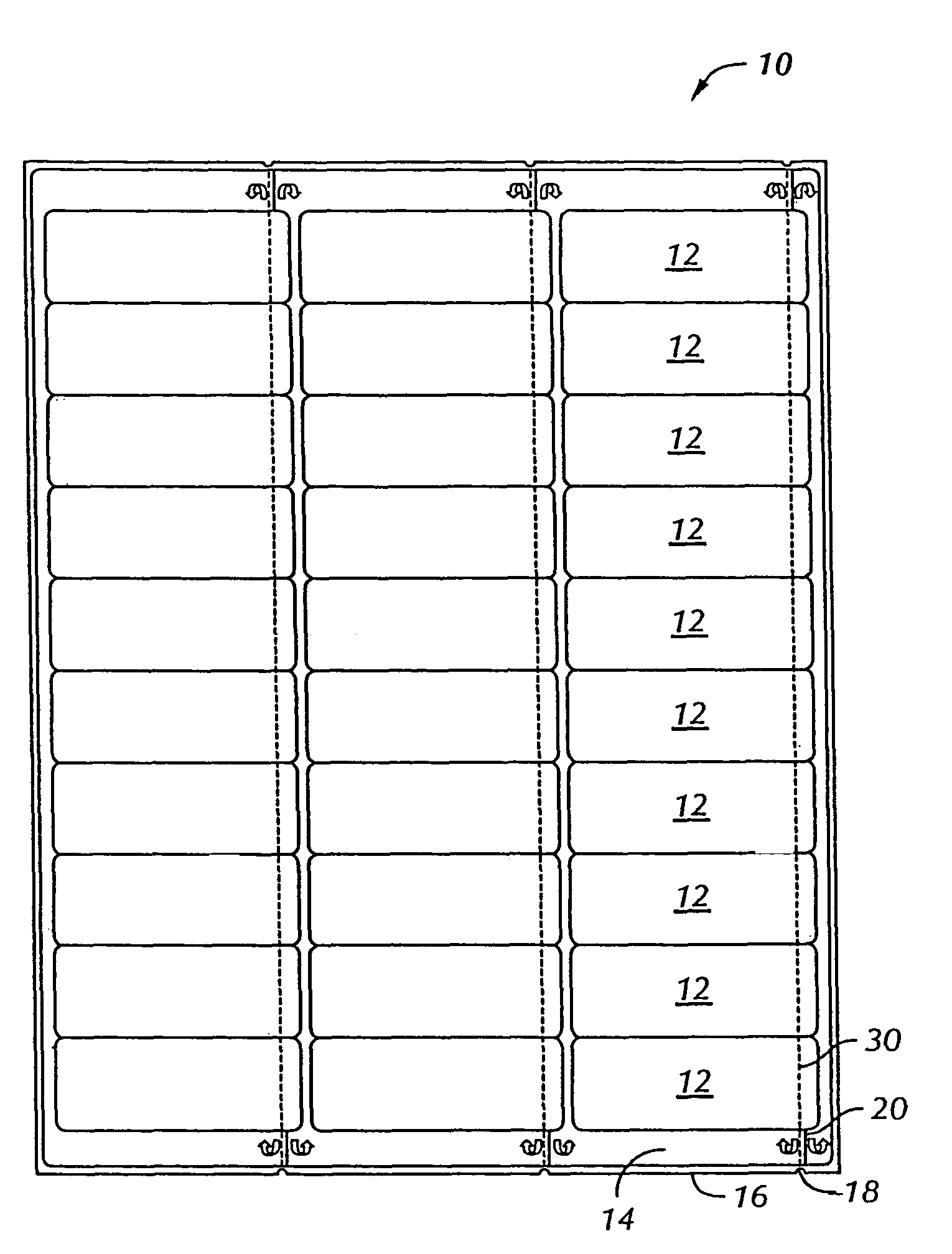 Label sheet design for easy removal of labels