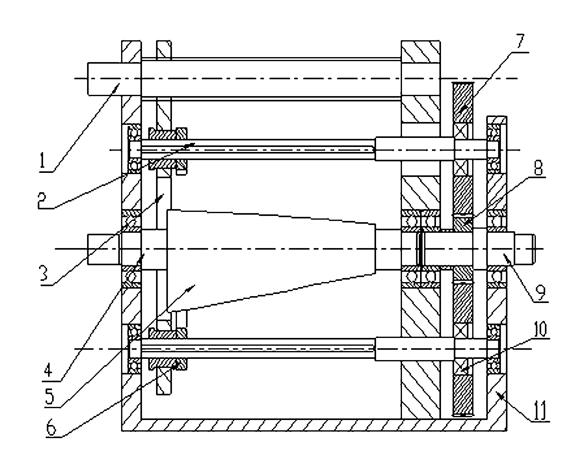 Spatial swing cam type stepless variable drive