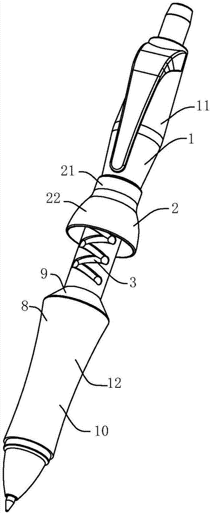 Penholder assembly and pen for correcting holding posture