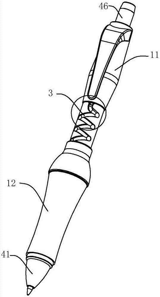 Penholder assembly and pen for correcting holding posture