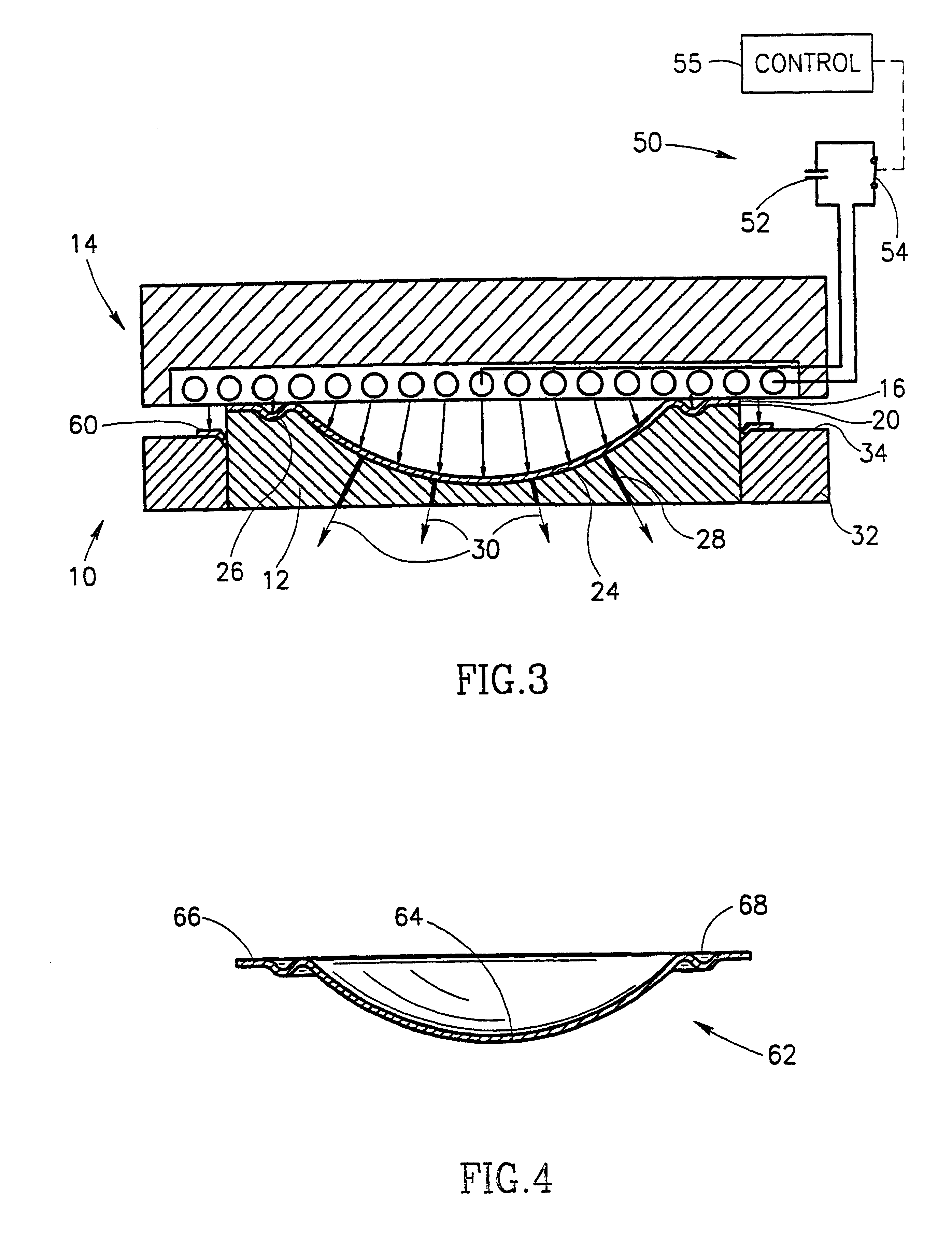 Apparatus and method for pulsed magnetic forming of a dish from a planar plate