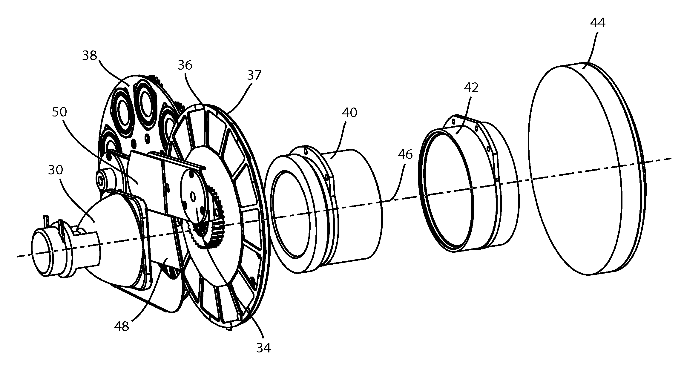 Heat protection and homogenizing system for a luminaire utilizing a lamp with an intense hotspot