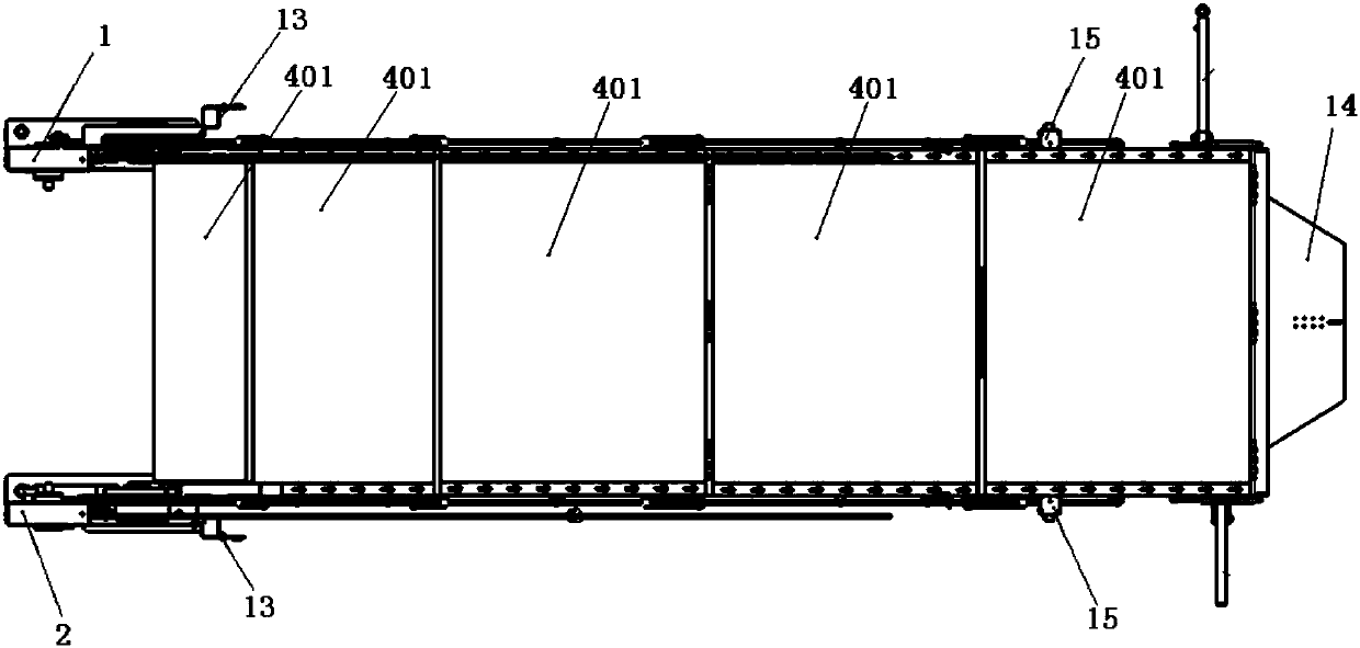 Rewinding mechanism for rail transit vehicle emergency escape evacuation ramp