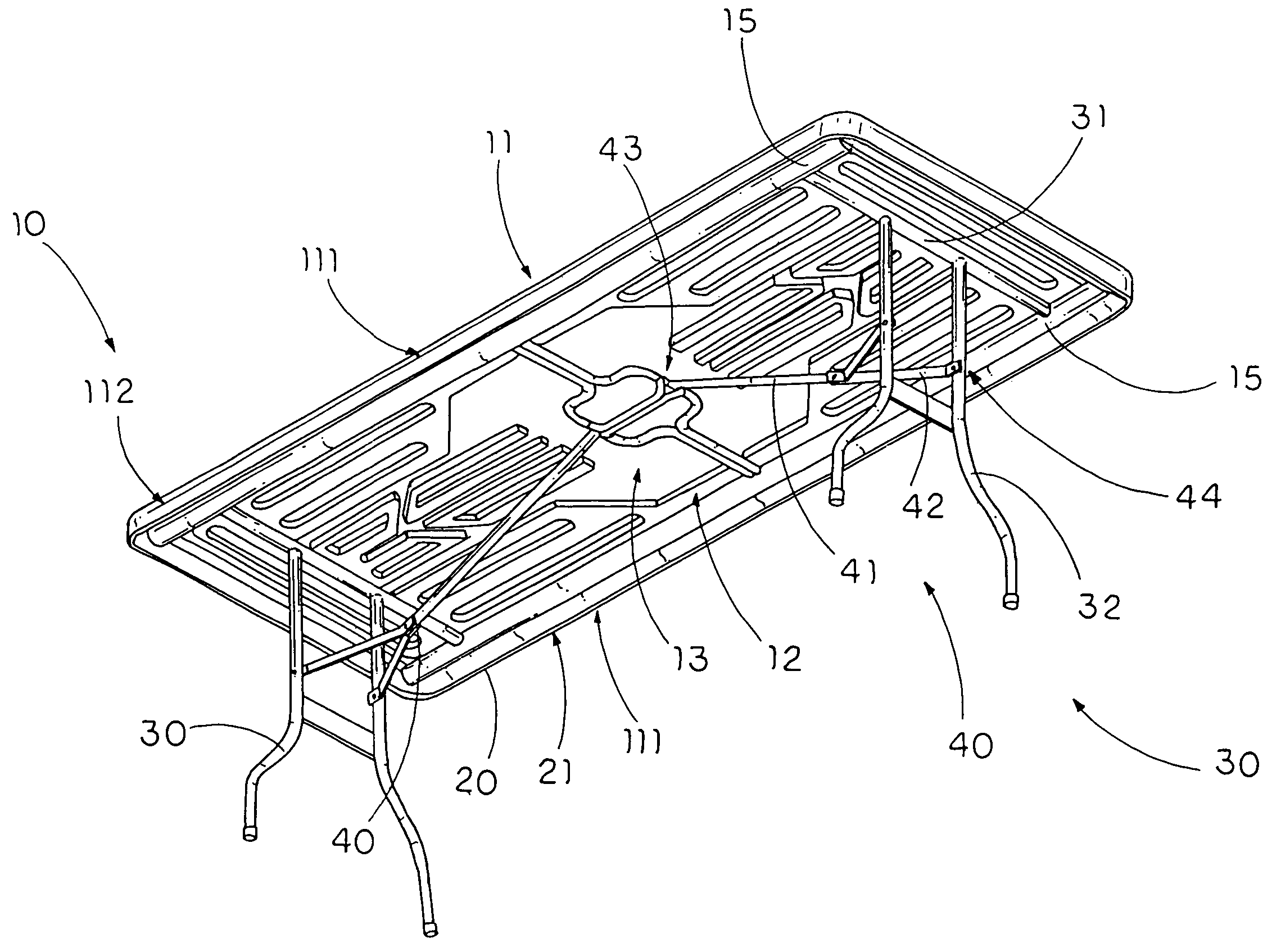 Stackable tabletop for fordable table