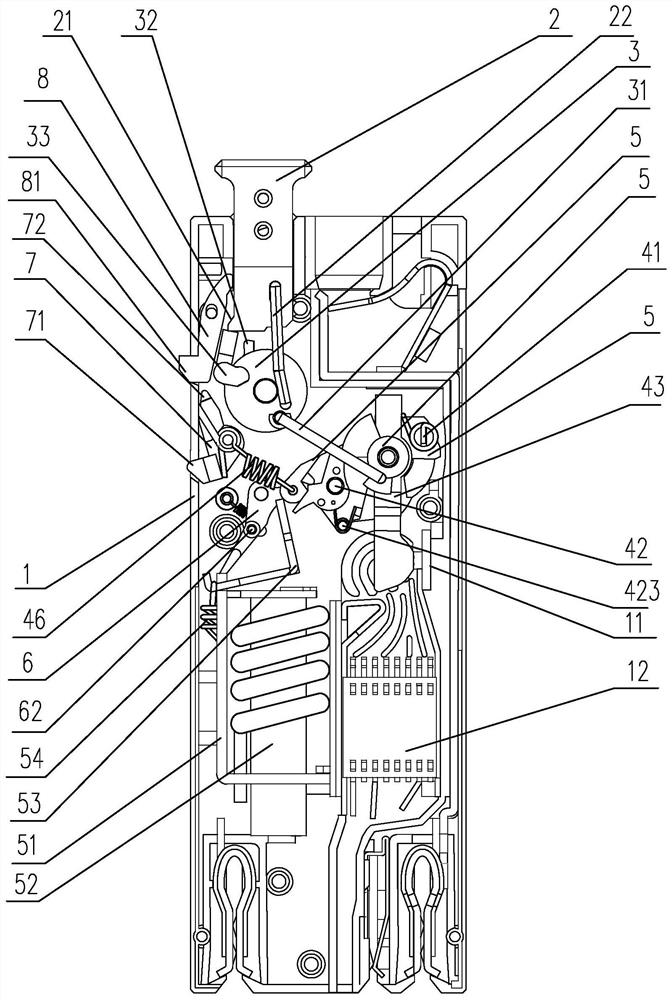 Plug-in circuit breaker with locking structure