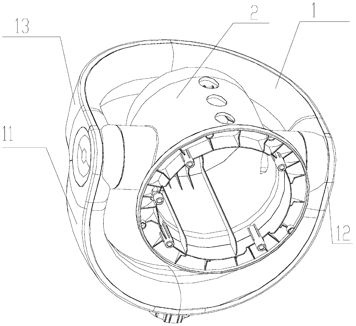 Electric fan pitching adjusting structure and electric fan