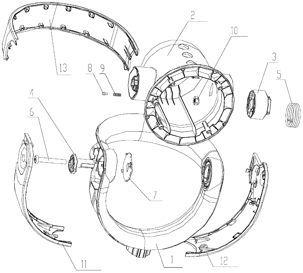 Electric fan pitching adjusting structure and electric fan