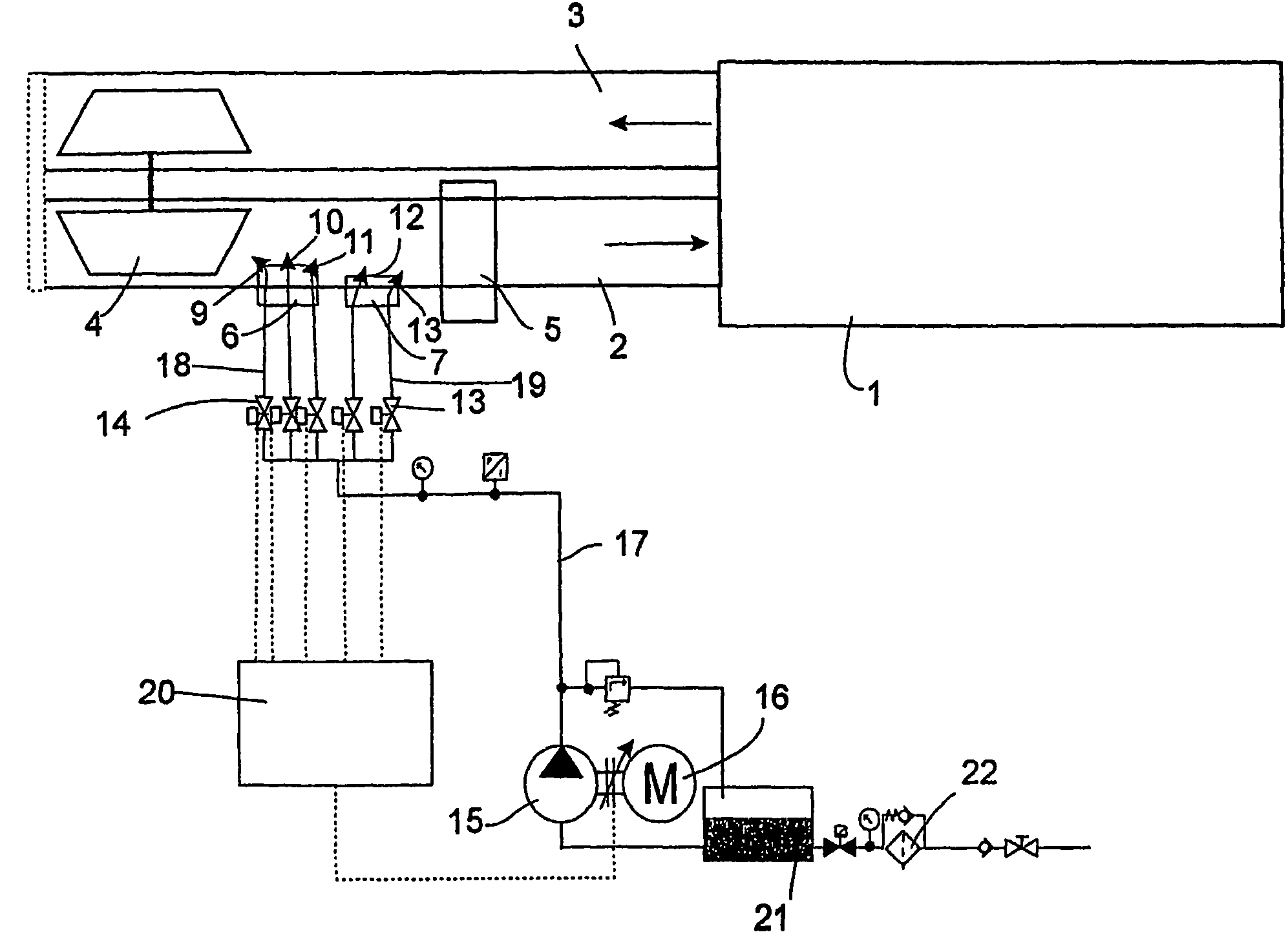 Water spraying system