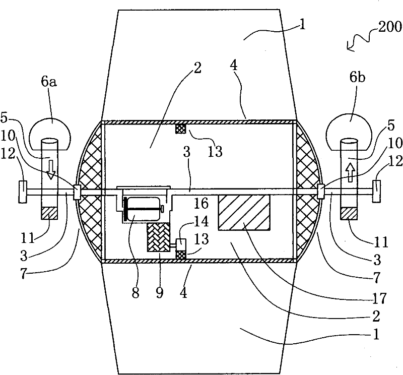 Floating wheel type water turbine