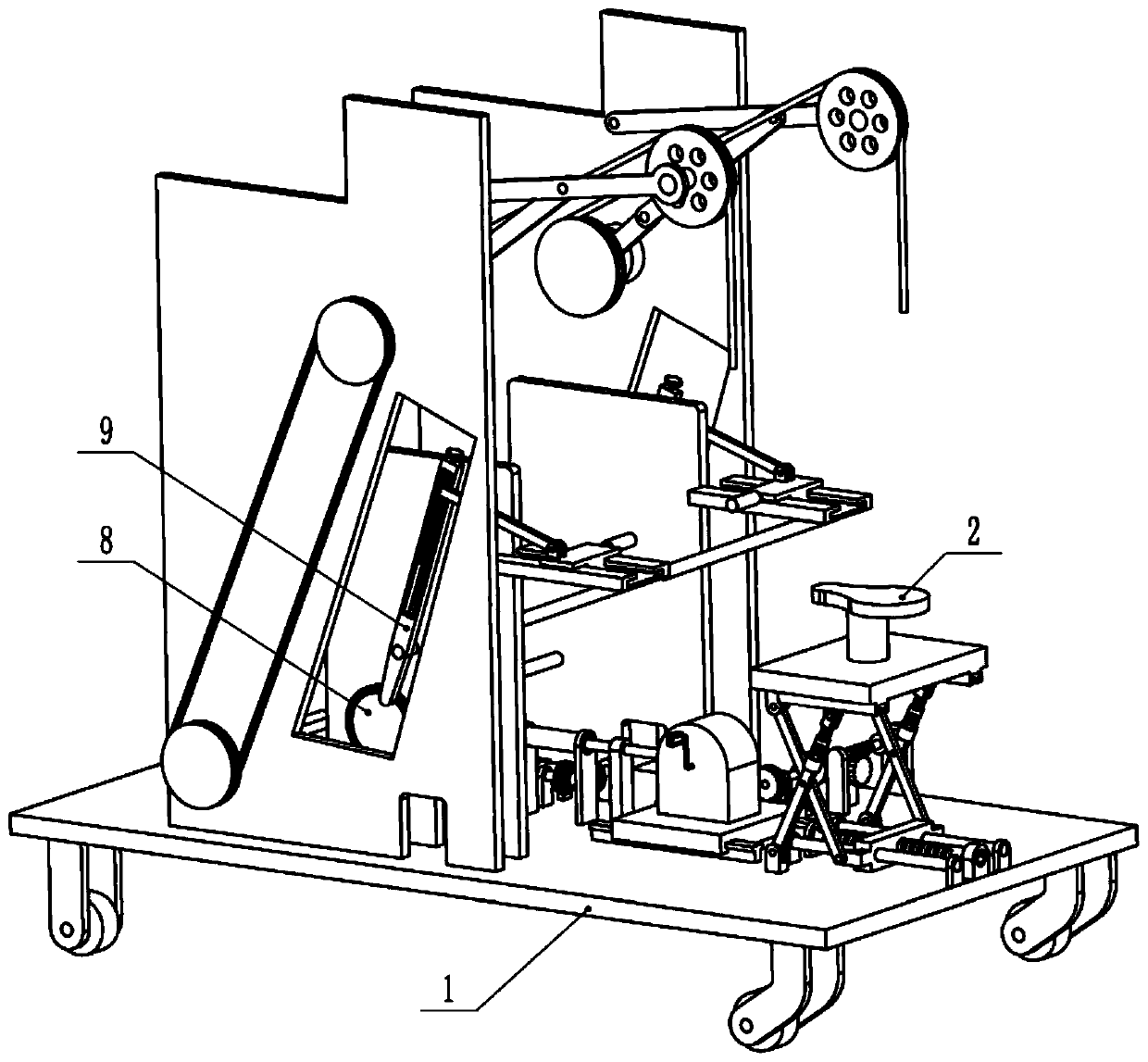 Auxiliary device for orthopedic rehabilitation