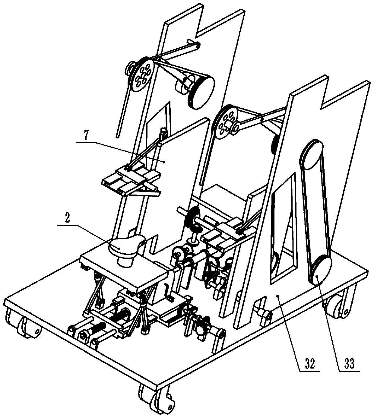 Auxiliary device for orthopedic rehabilitation