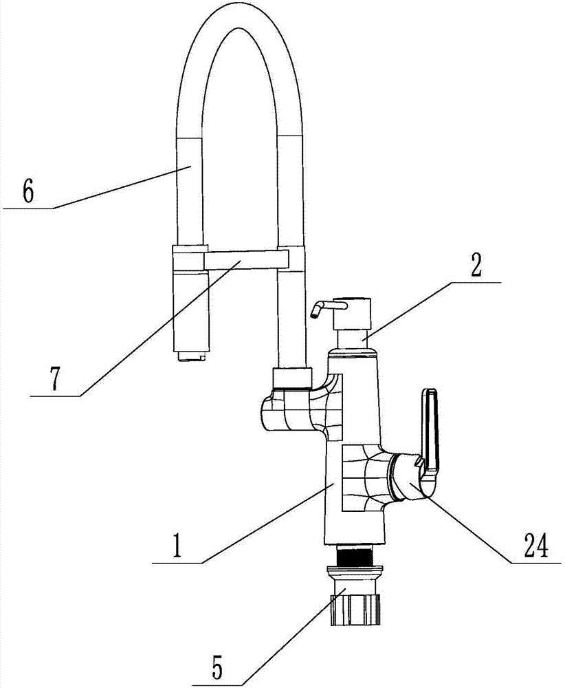 Tap with soap dispenser