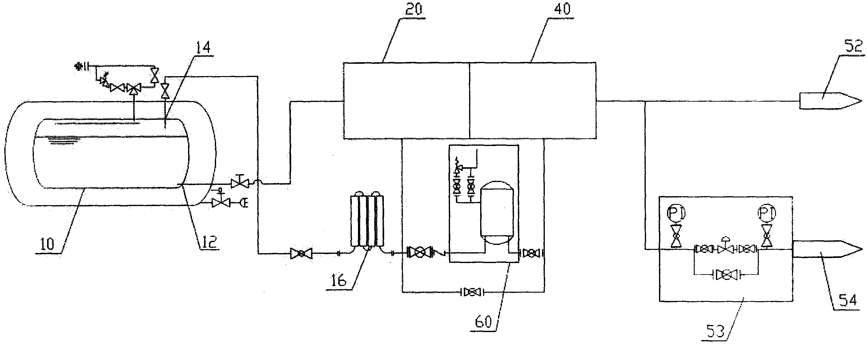 Urban emergency LNG (liquefied natural gas) supply system