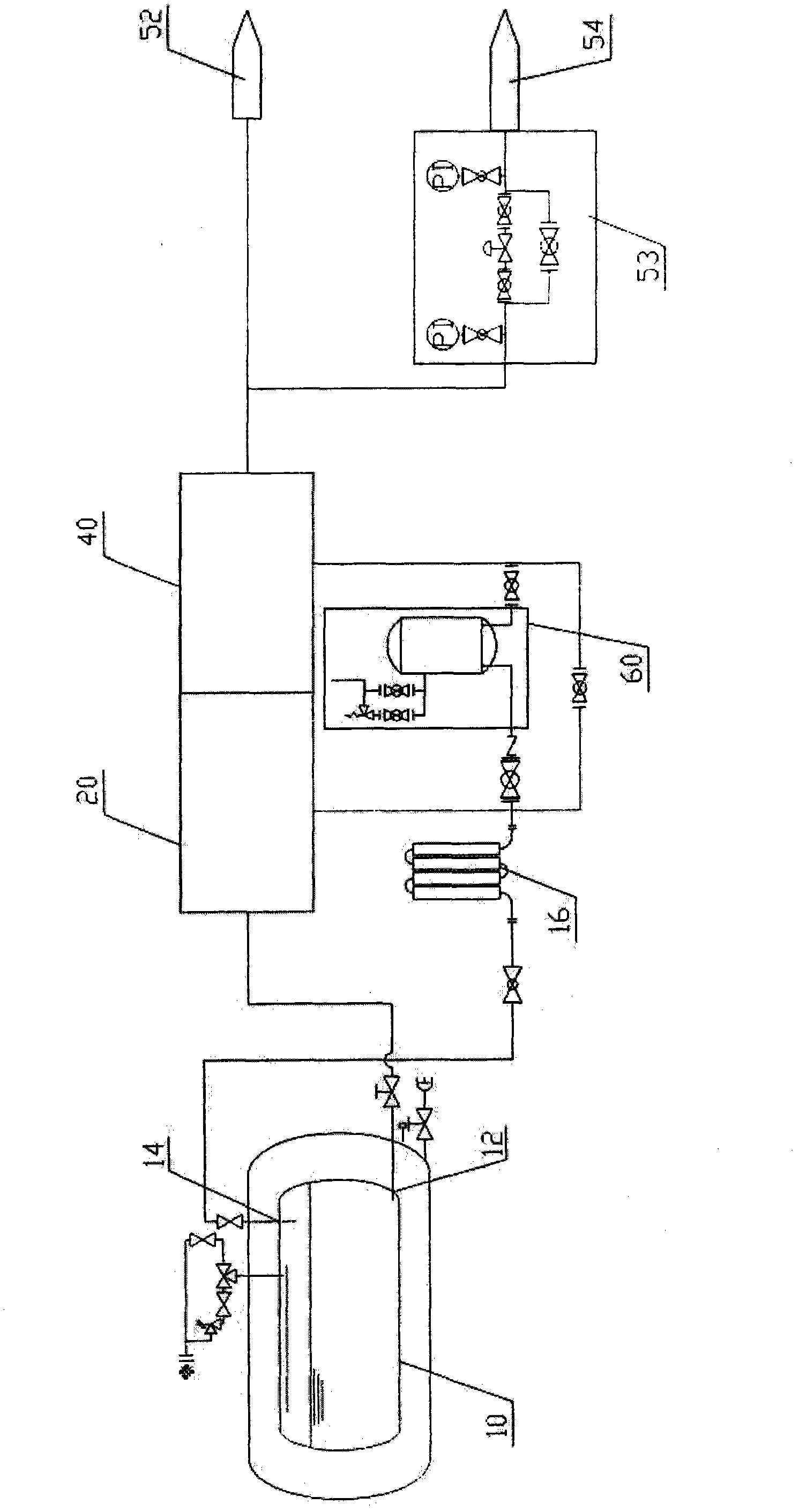 Urban emergency LNG (liquefied natural gas) supply system