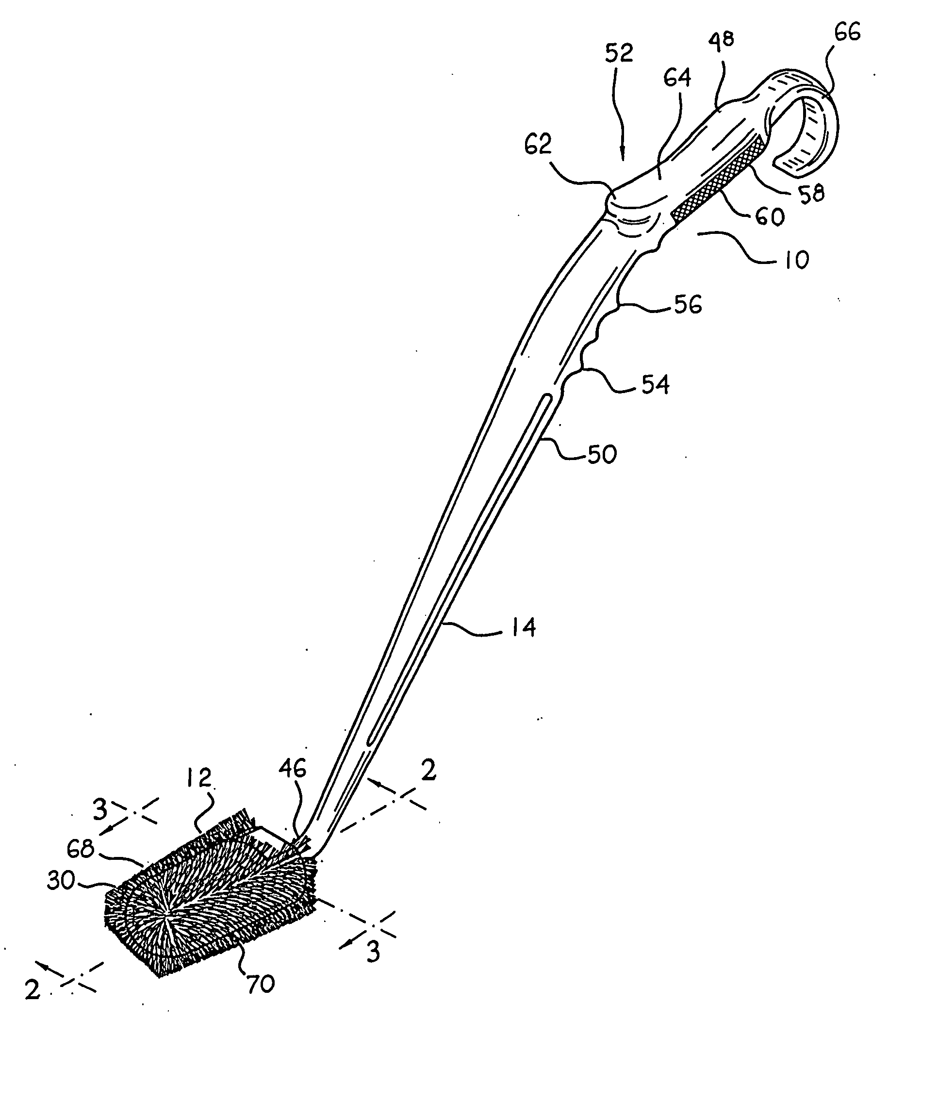 Multipurpose brush with ergonomic handle