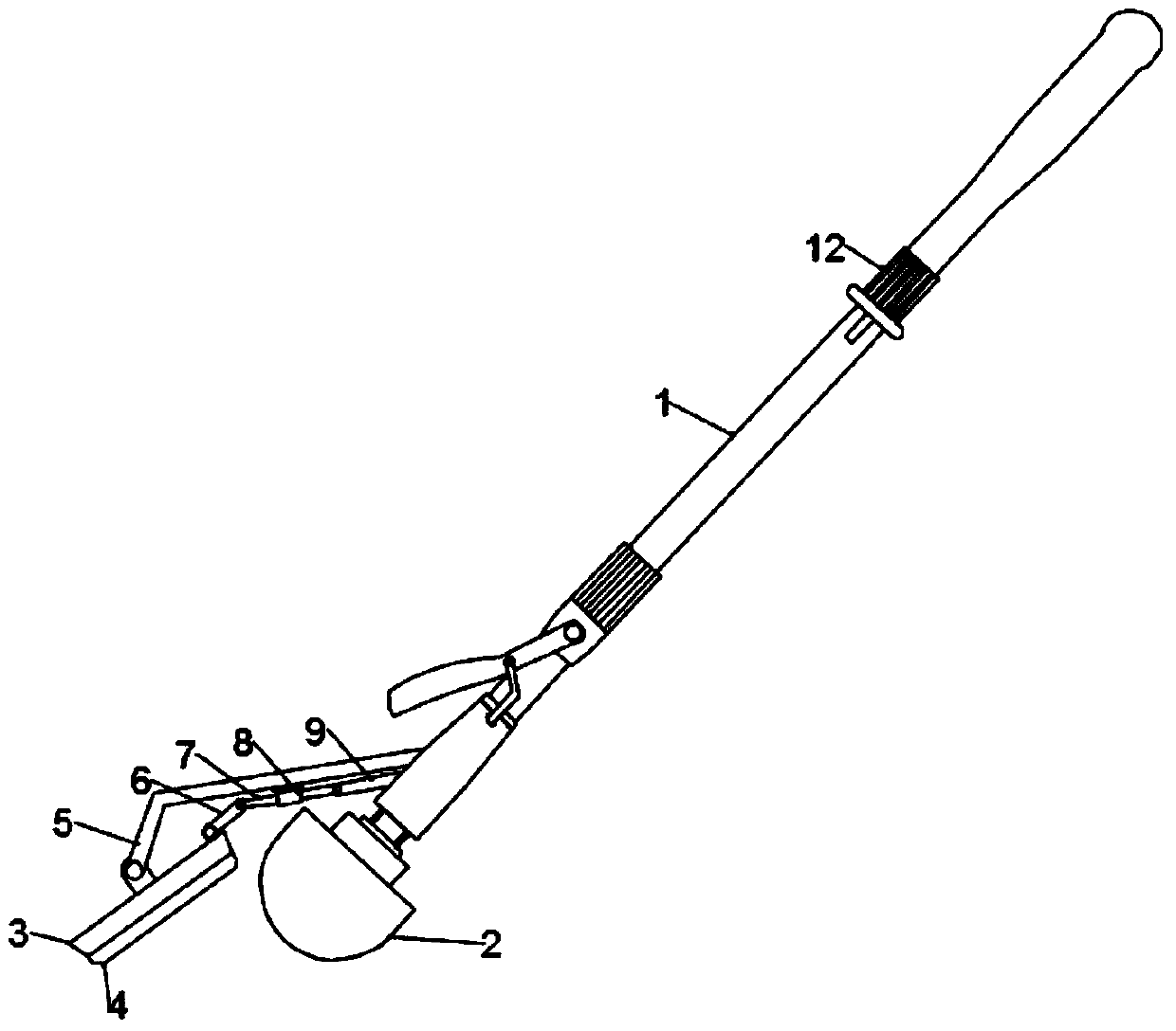 Mop with inverted scraper