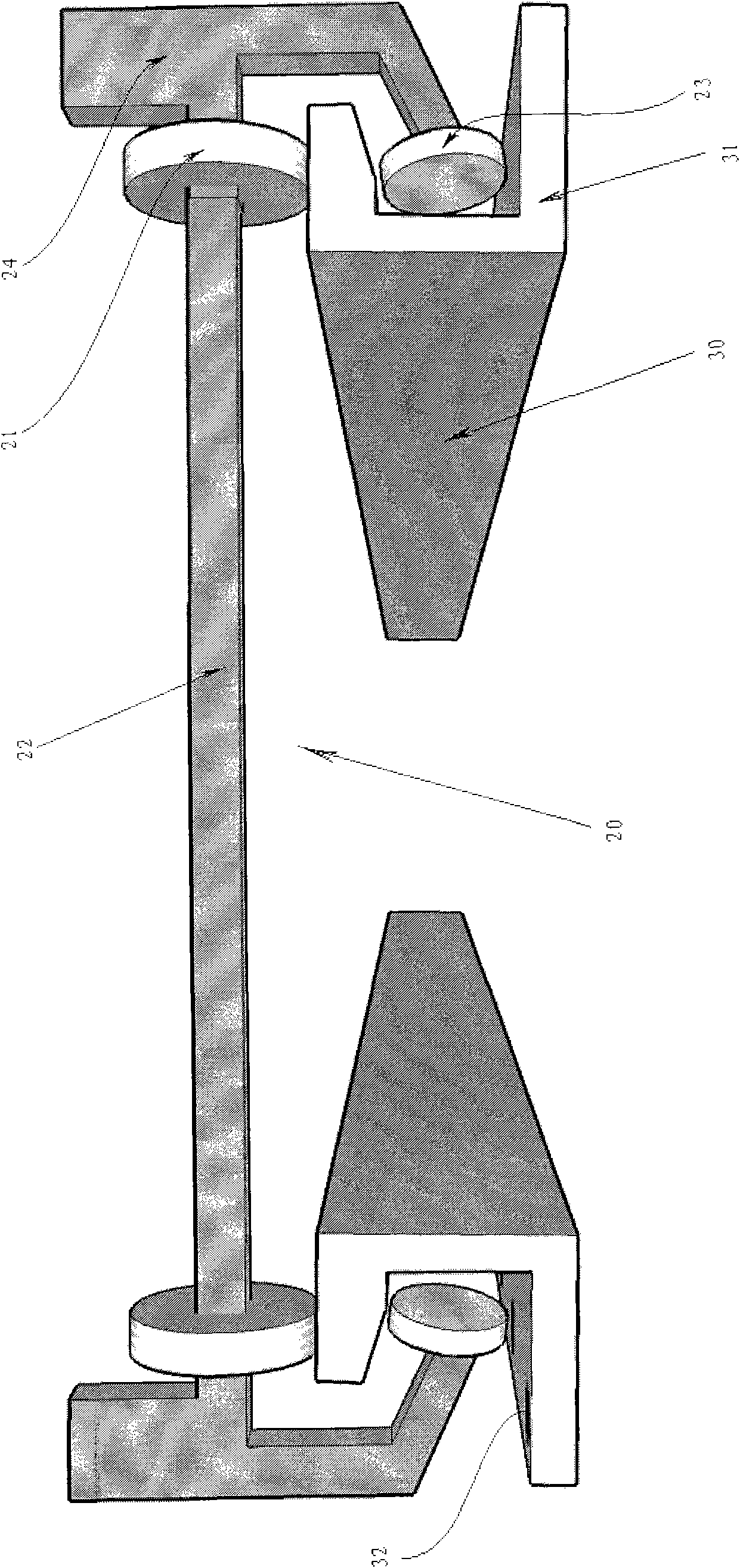 Track-type forced landing platform and control process