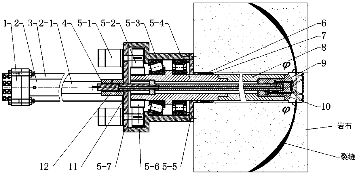 Drilling, joint-cutting and fracturing integrated device for hard rock