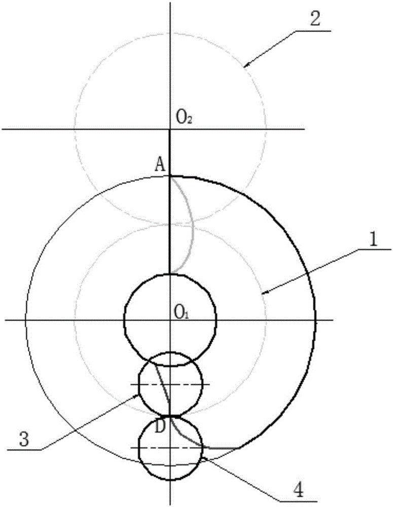 Screw vacuum pump rotor profile