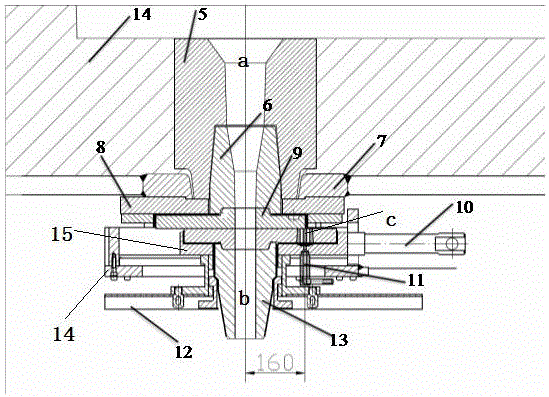 Continuous casting steel ladle no-drainage casting device