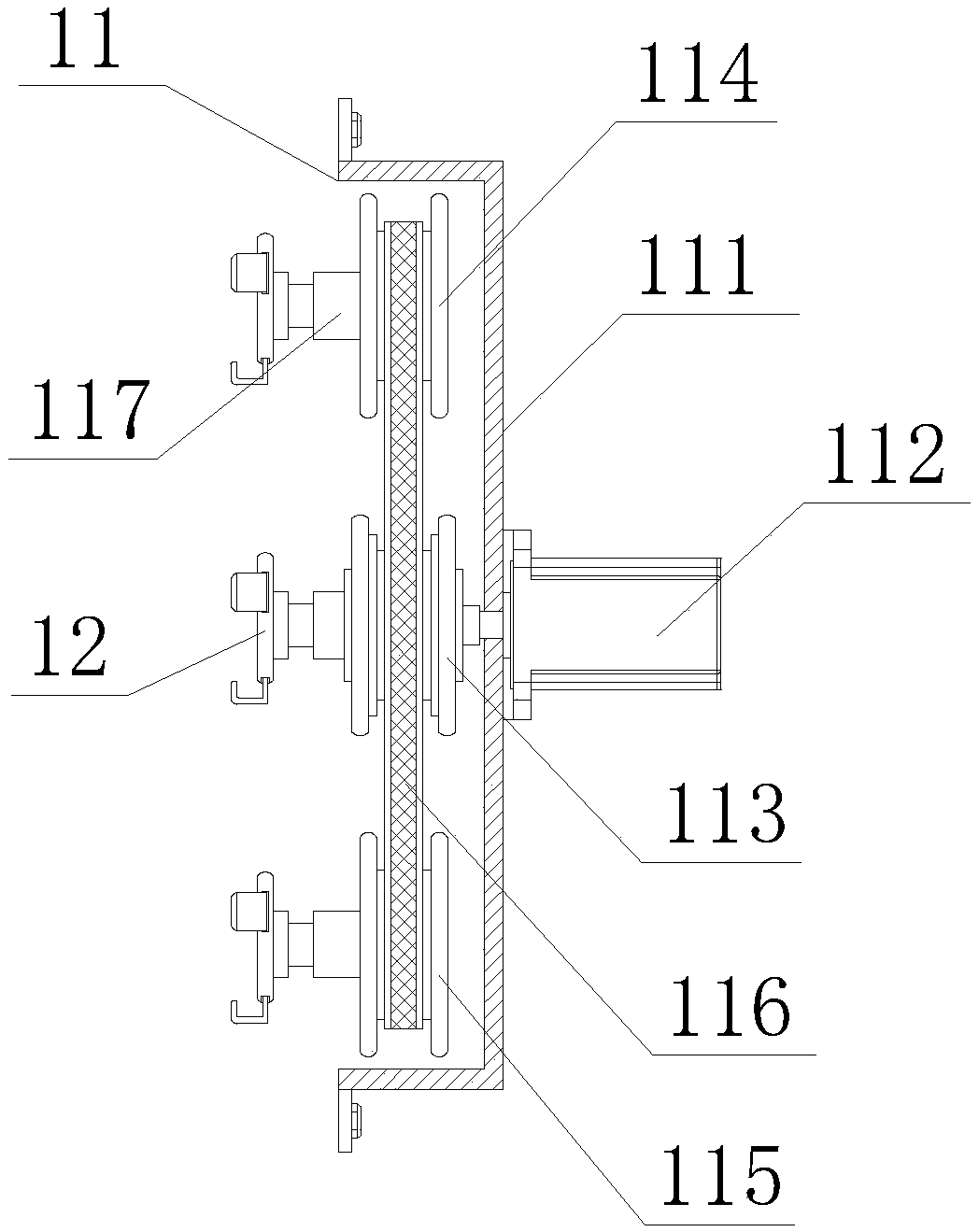 Drying device for fabric printing and dyeing