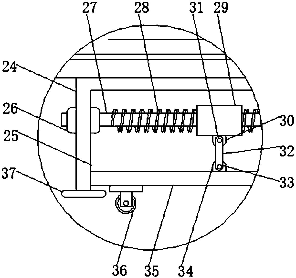 Printing and dyeing device for cloth spinning