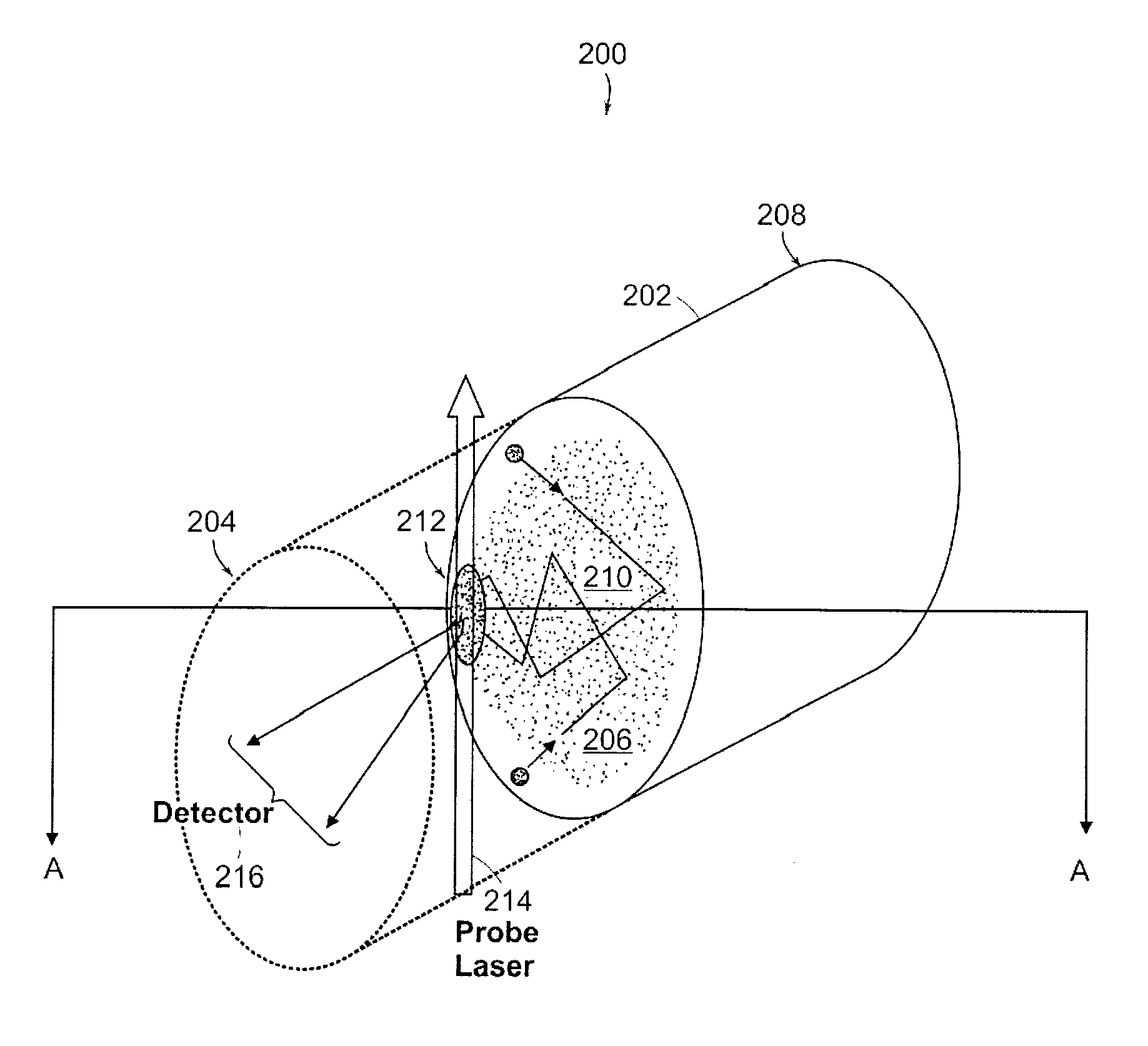 Particle detector with particle trapping device