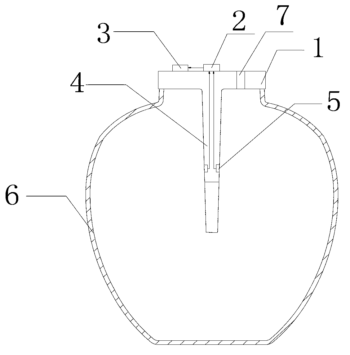 Household wine brewing device and cover body