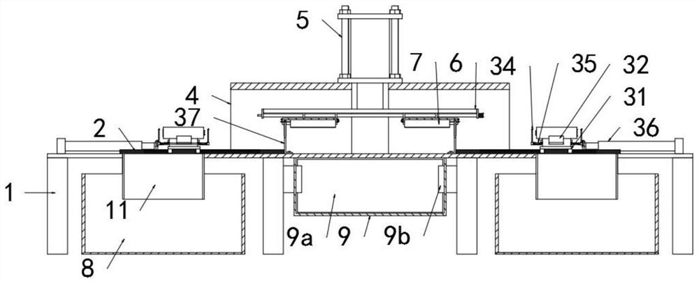 Waste battery recycling and peeling device