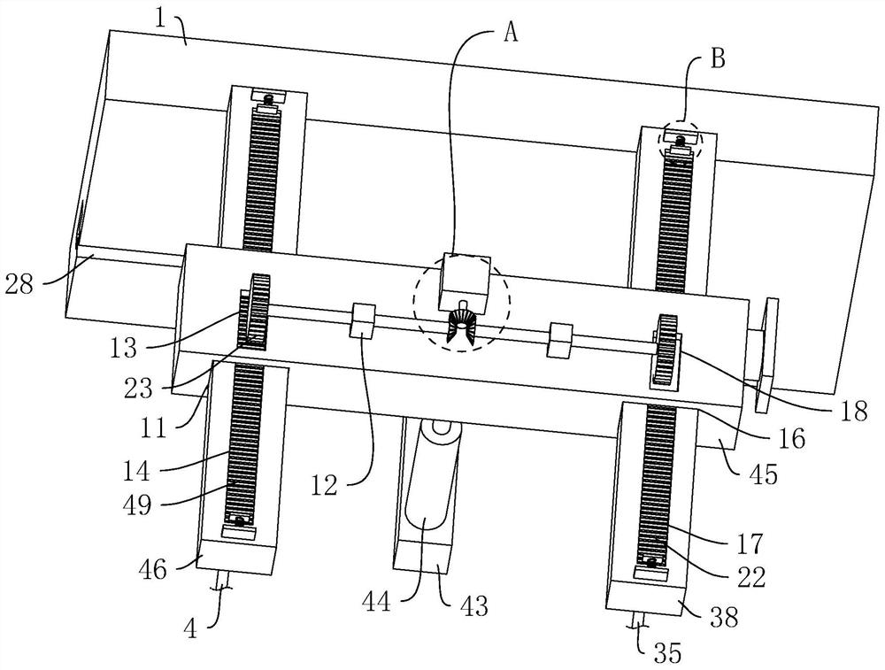 A fire simulation test device for a hydrogen storage system and a method for determining a test safety distance