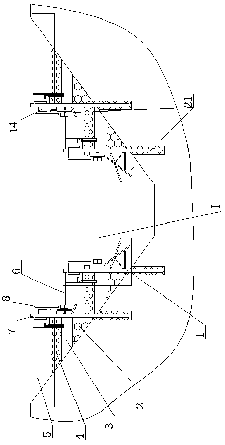 Modularized ecological stagnant water revetment for conserving water and soil