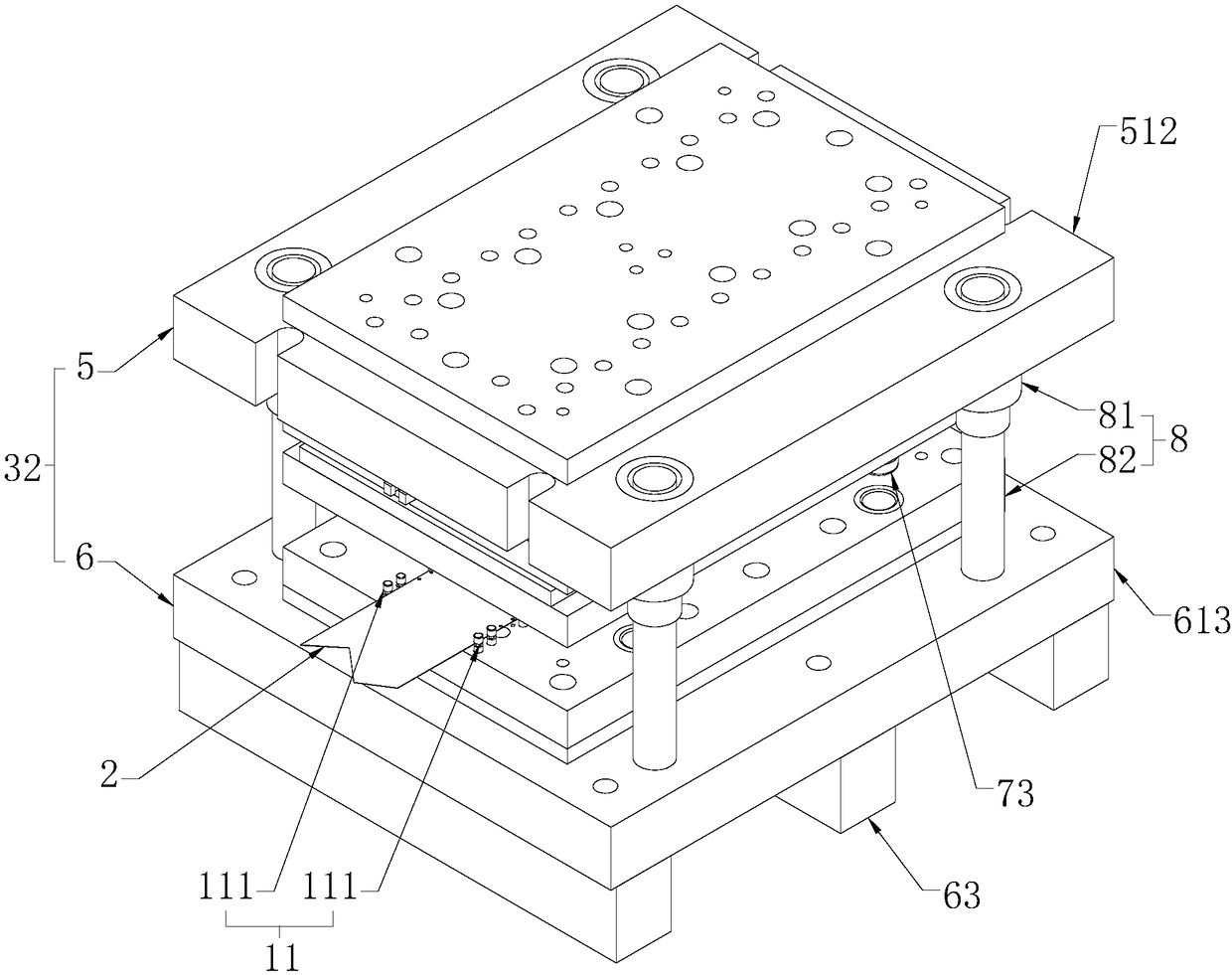 Stamping formation equipment for ignition coil iron cores