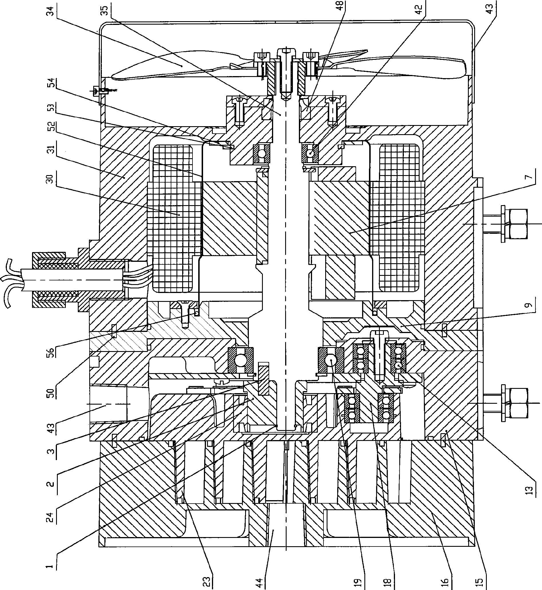 Straightly-connecting explosion suppression swirl vacuum compressor without lubricant