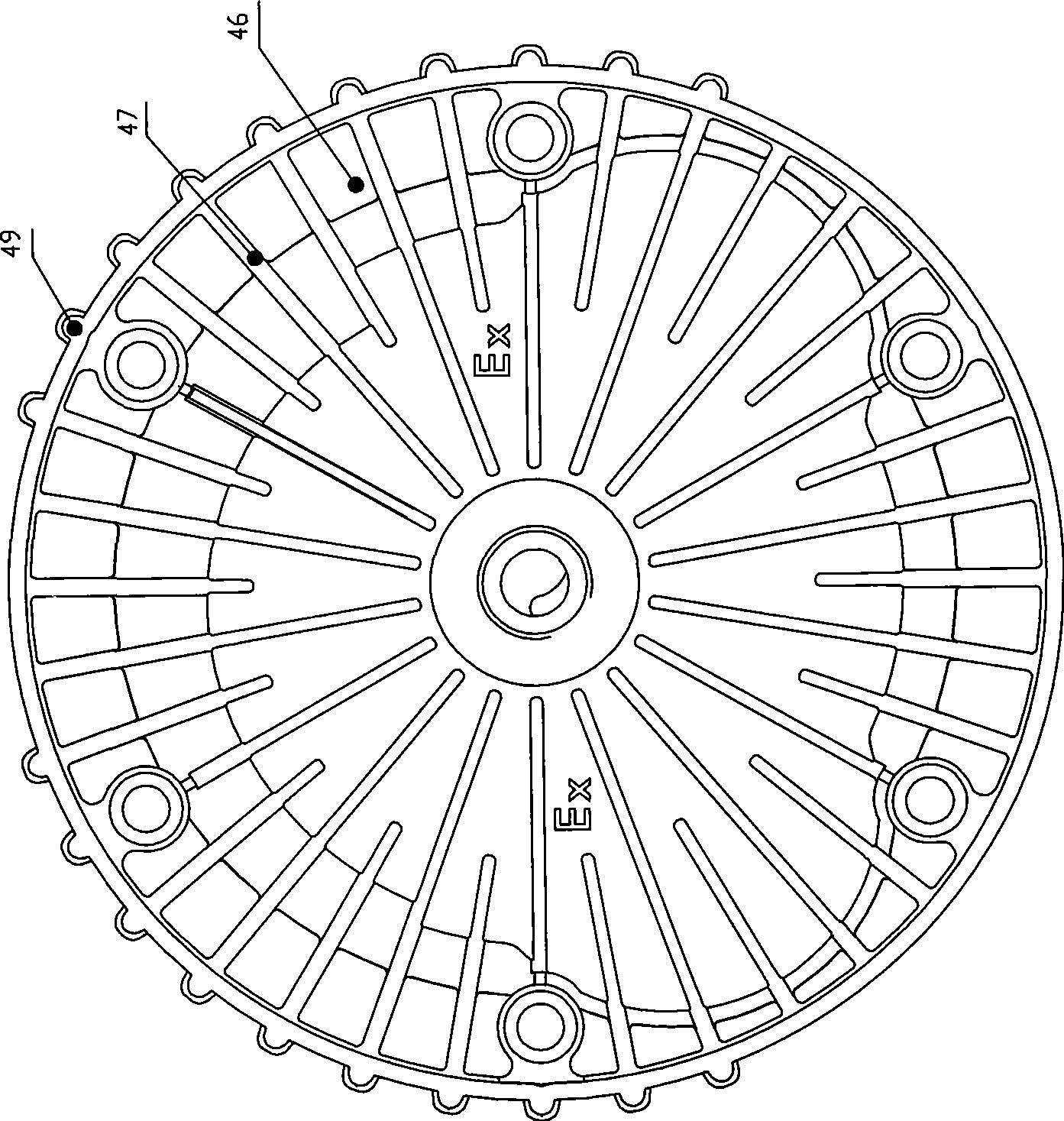 Straightly-connecting explosion suppression swirl vacuum compressor without lubricant