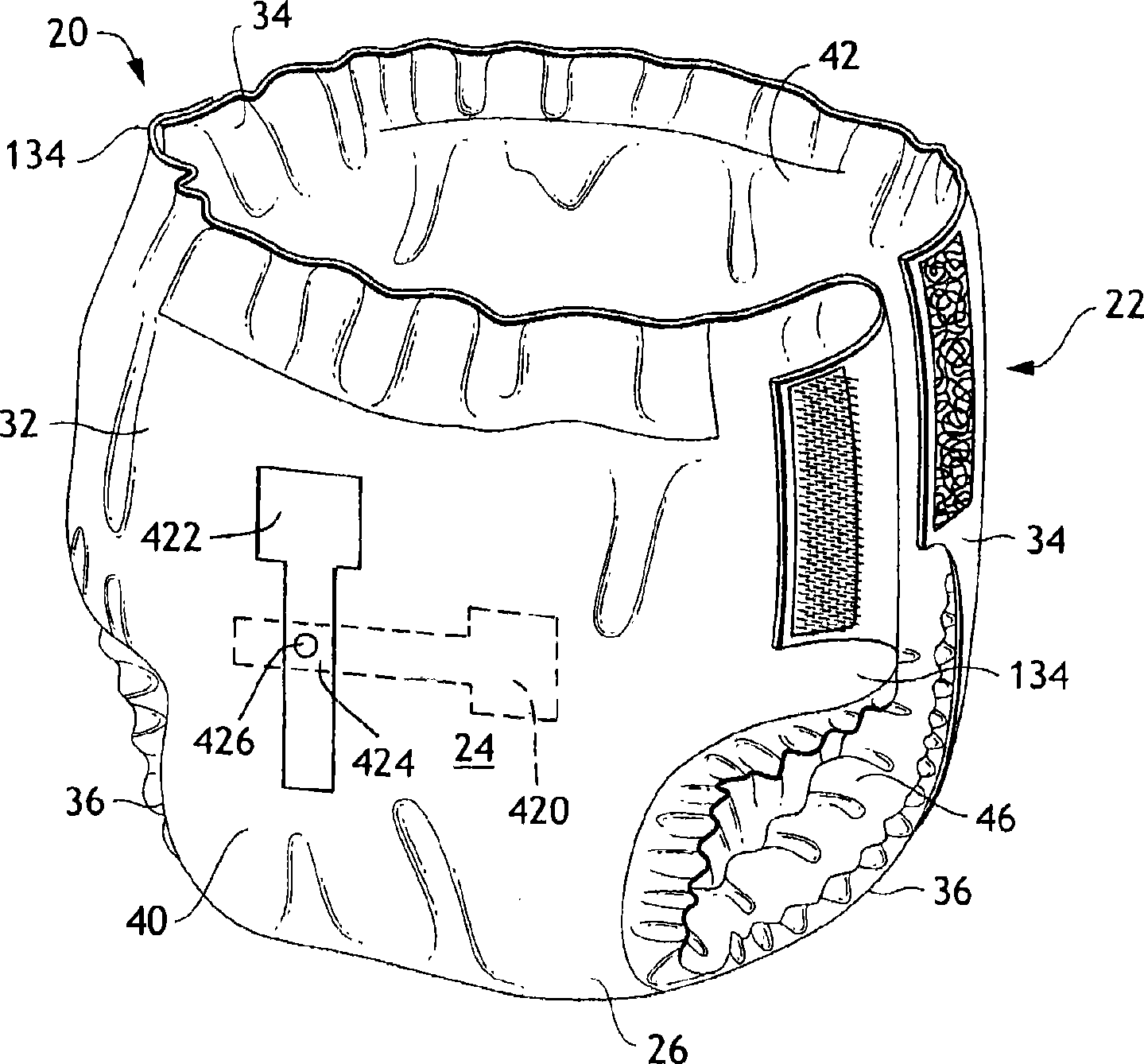 Conduction through a flexible substrate in an article