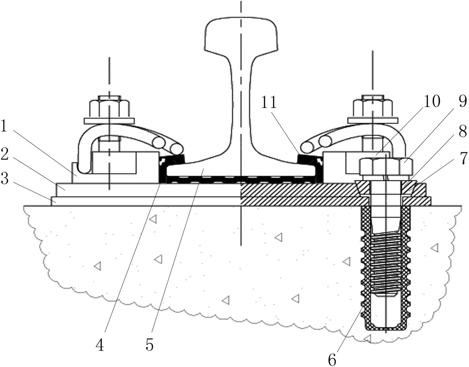 Fastener structure for adjusting track gauge