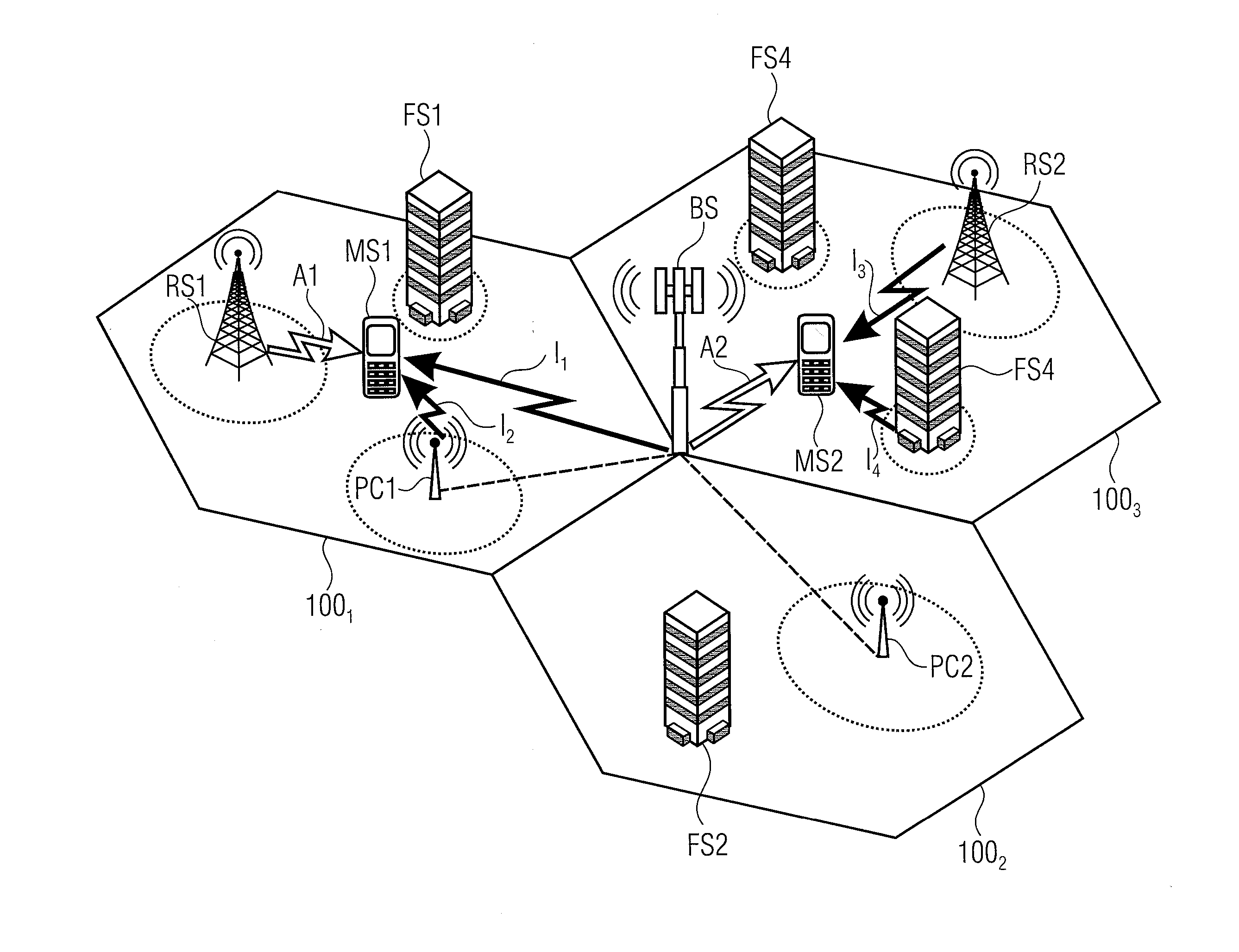 Method for controlling operation within a cell of a wireless cellular network, base station and wireless cellular network