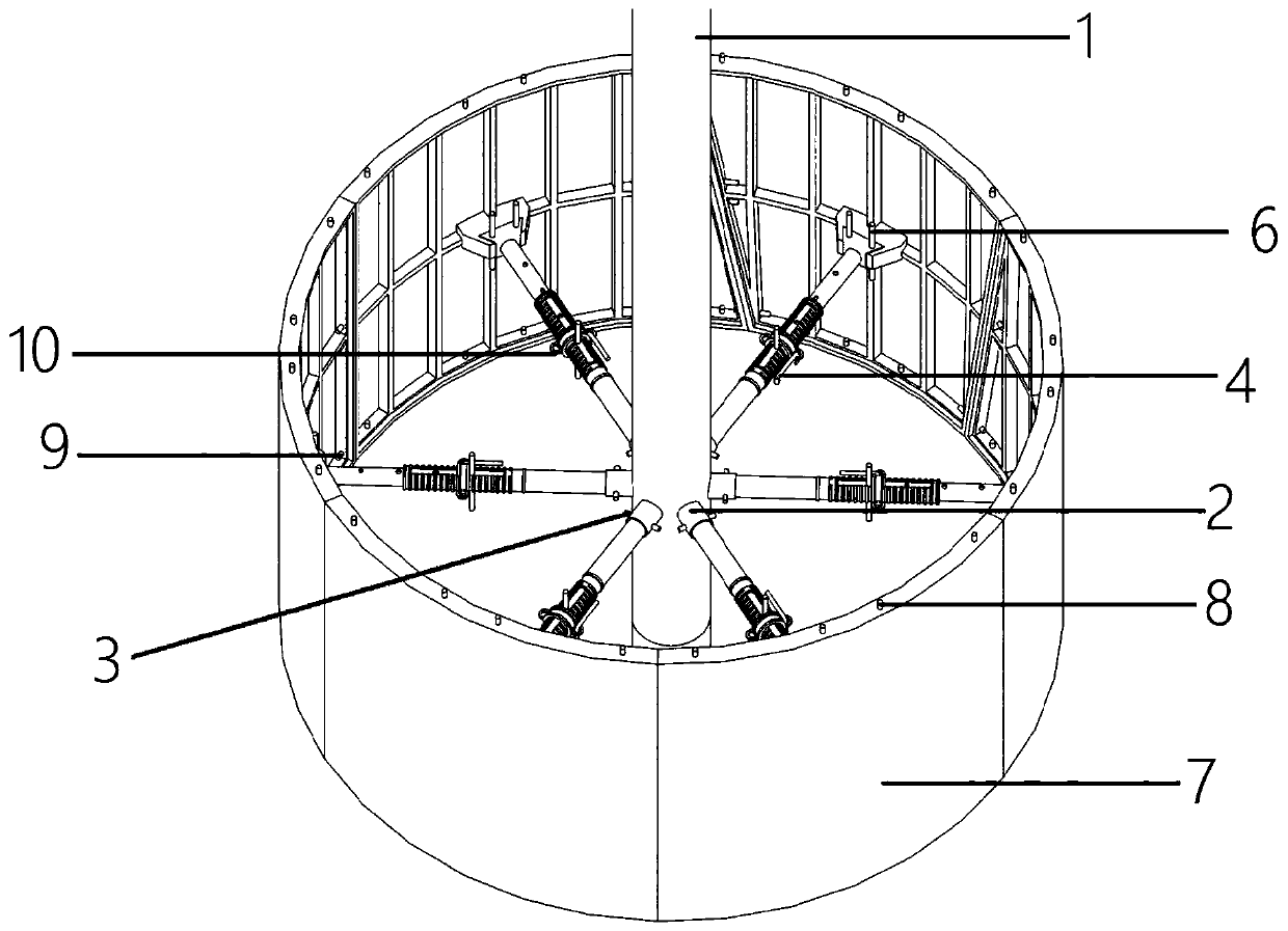 Formwork system suitable for large-diameter manual hole digging annular foundation pile and construction method