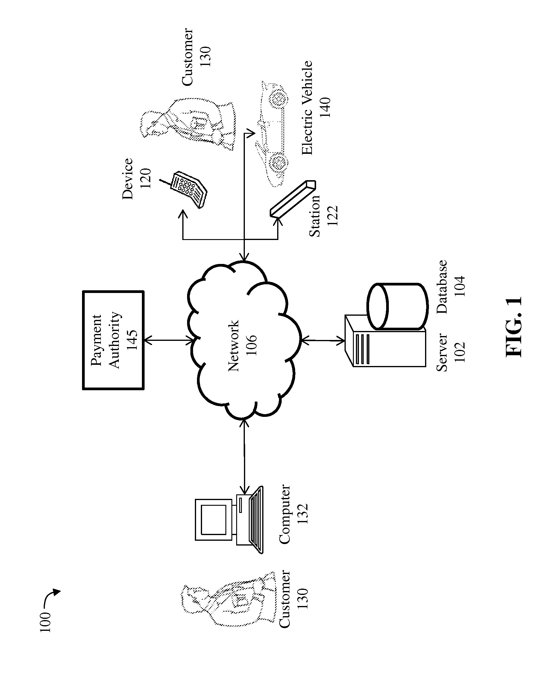 Parking lot bumper inductive charger with automatic payment processing