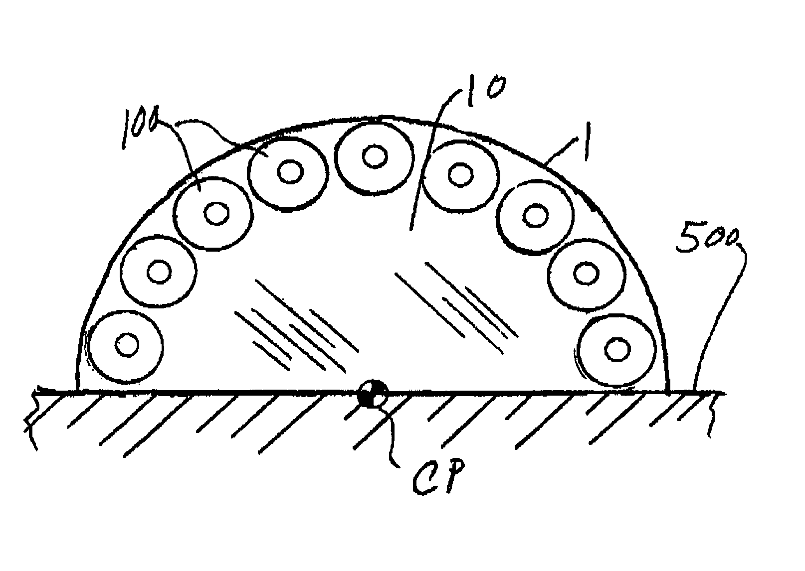 Large-diameter arcuate speaker