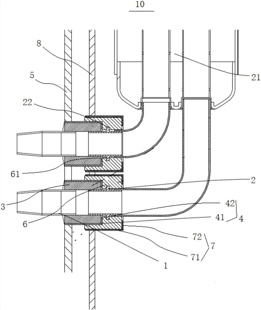 Connecting pipe assembly for compressor and compressor