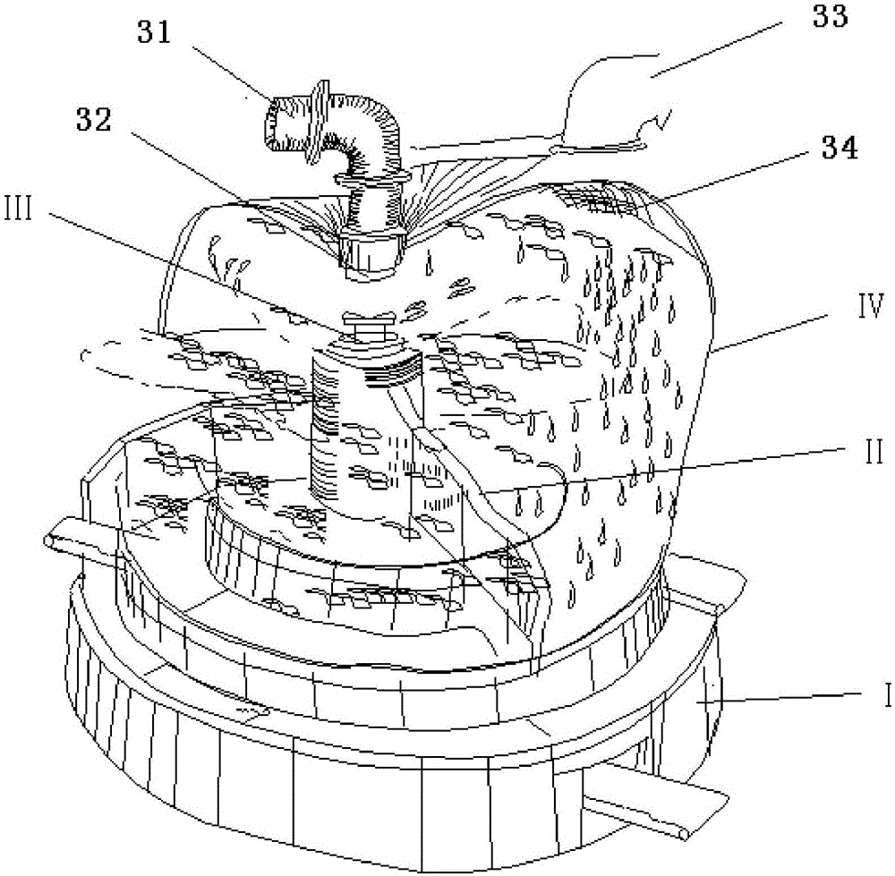 Centrifugal separator for waste spinning fiber