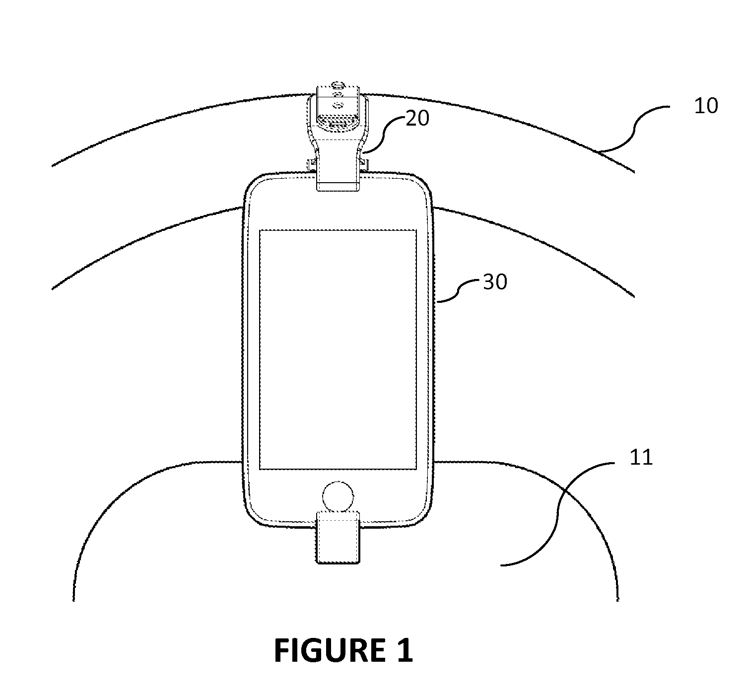 Removable steering wheel holder for an electronic device