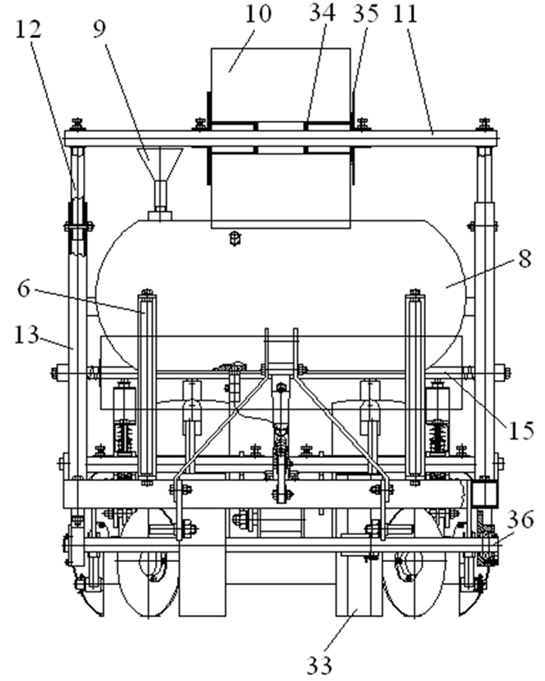 Corn seed production profiling combination seeding machine and seeding method of seeding machine