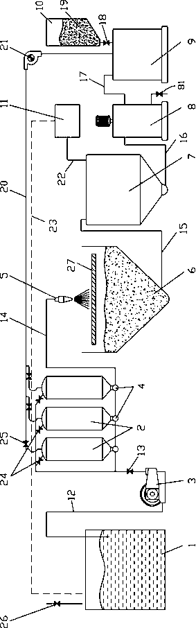 Continuous jet descaling system for cold-state metal part surface