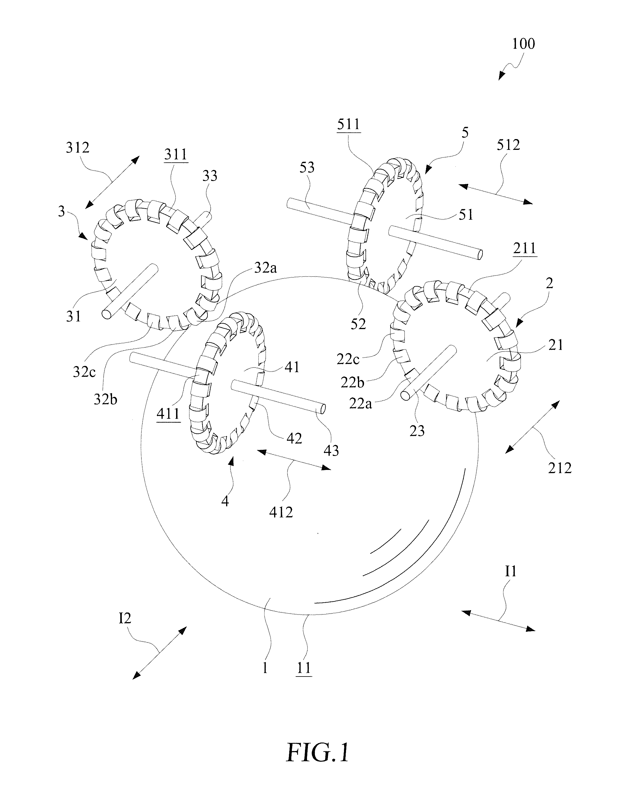 Omni-wheel based driving device with belt transmission mechanism