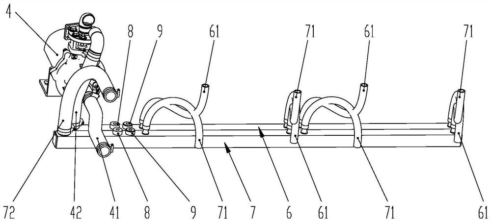 Testing device and testing method for water cooling system of rail transit converter