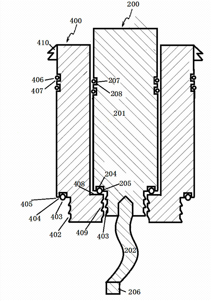 Superconducting cable end socket structure